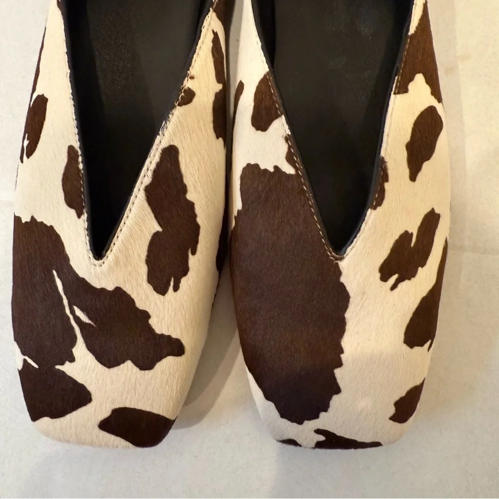 Vince Carmen Haircalf Flats | Cow Print | Size 6 | NWOB